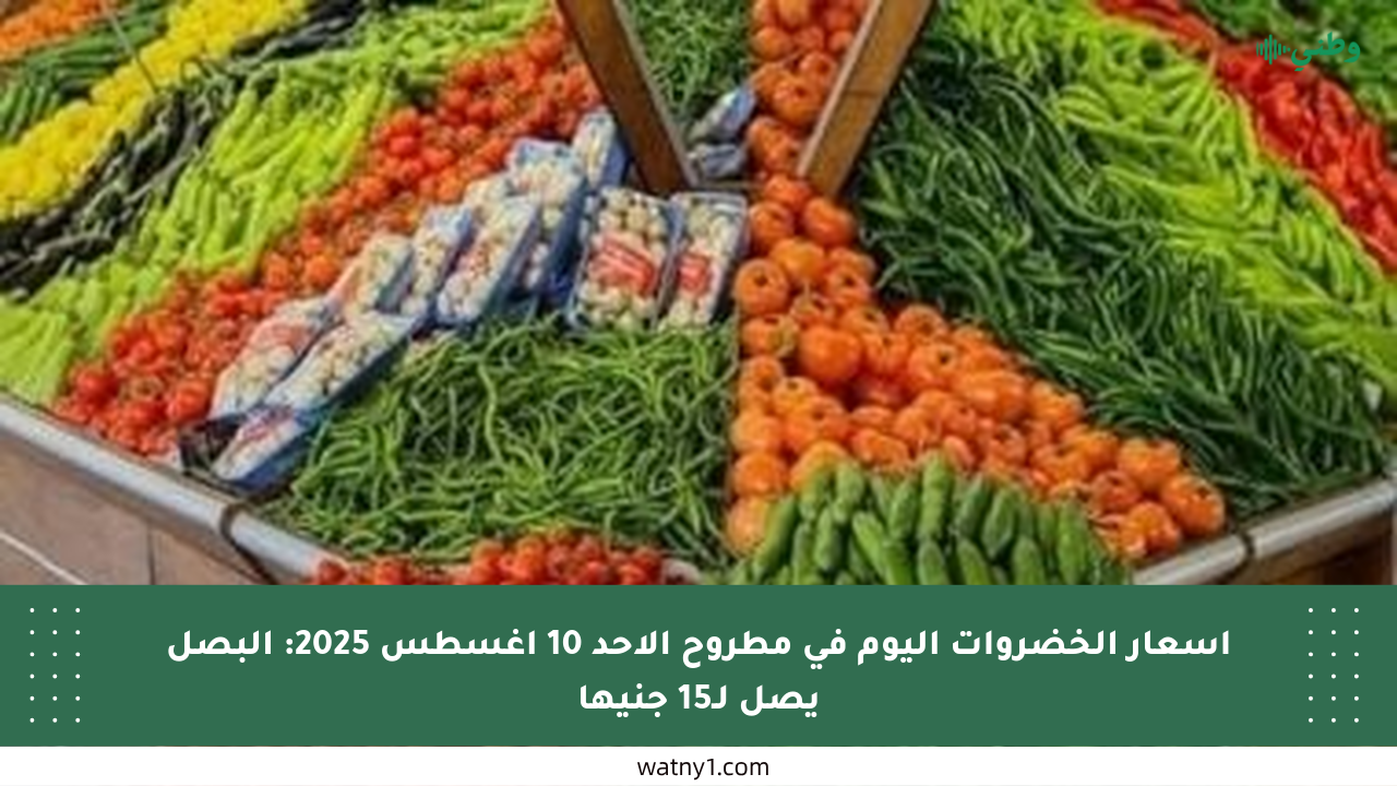 أسعار الخضروات اليوم في مطروح الأحد 10 أغسطس 2025: البصل يصل لـ15 جنيها